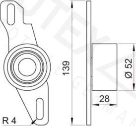 Autex 641235 - Натяжной ролик, зубчатый ремень ГРМ unicars.by