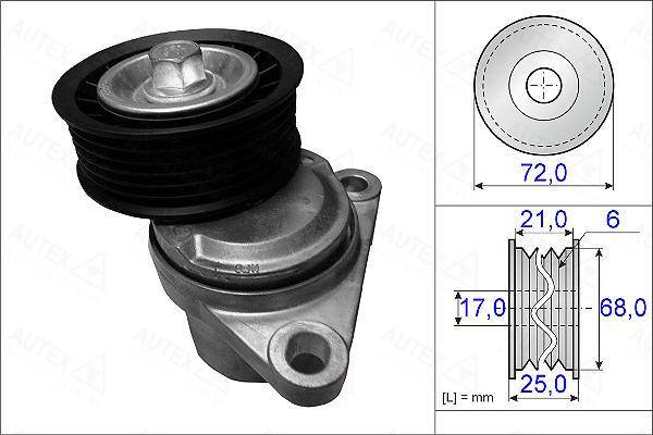 Autex 654959 - Натяжитель, поликлиновый ремень unicars.by