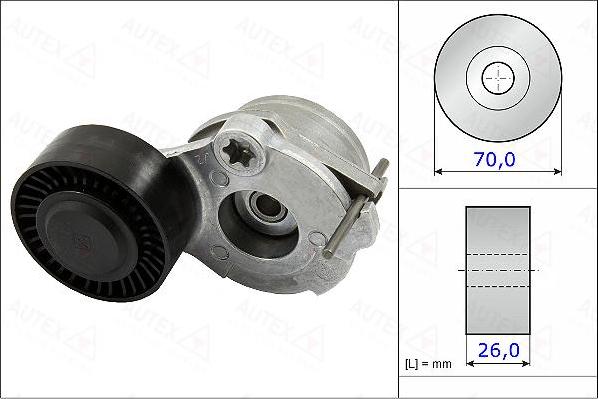 Autex 654964 - Натяжитель, поликлиновый ремень unicars.by