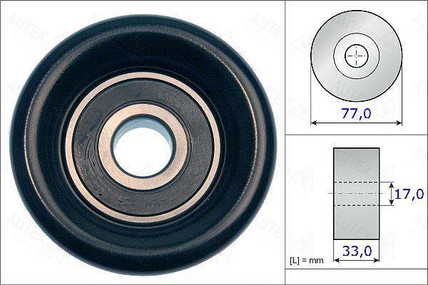 Autex 654983 - Ролик, поликлиновый ремень unicars.by