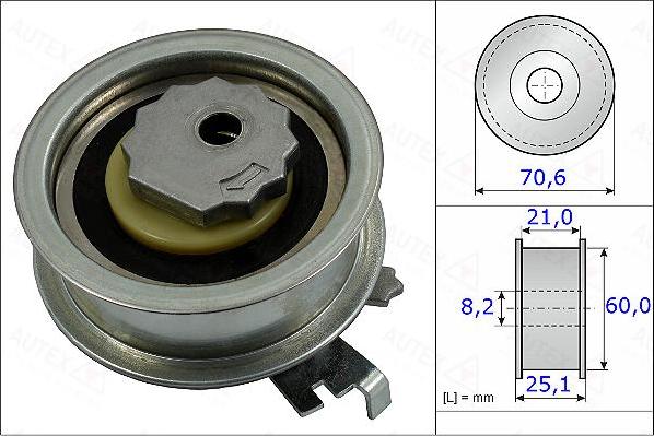 Autex 654922 - Натяжной ролик, зубчатый ремень ГРМ unicars.by