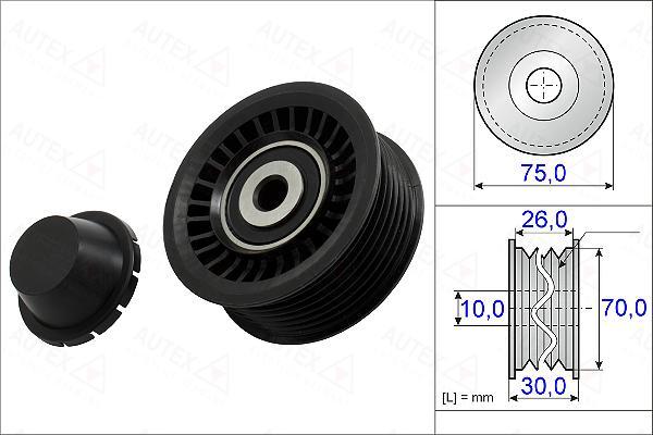 Autex 654979 - Ролик, поликлиновый ремень unicars.by