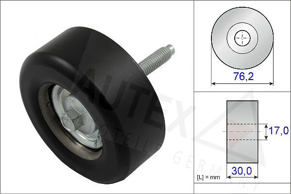 Autex 654337 - Ролик, поликлиновый ремень unicars.by