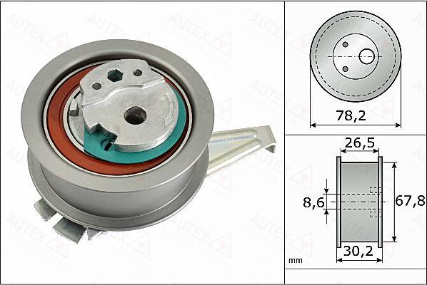 Autex 655076 - Натяжной ролик, зубчатый ремень ГРМ unicars.by