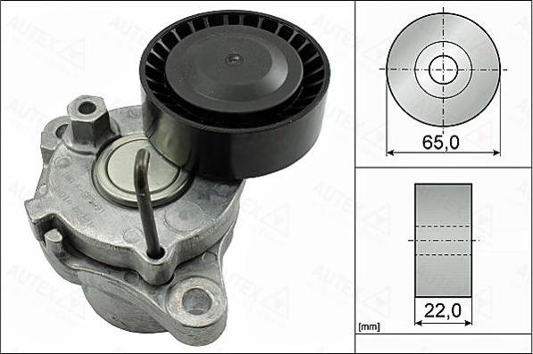 Autex 655147 - Натяжитель, поликлиновый ремень unicars.by