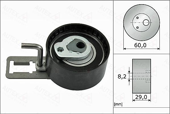 Autex 655150 - Натяжной ролик, зубчатый ремень ГРМ unicars.by