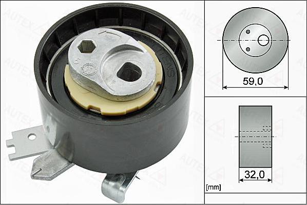 Autex 655110 - Натяжной ролик, зубчатый ремень ГРМ unicars.by