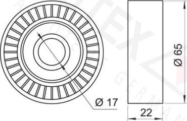 Autex 652039 - Ролик, поликлиновый ремень unicars.by