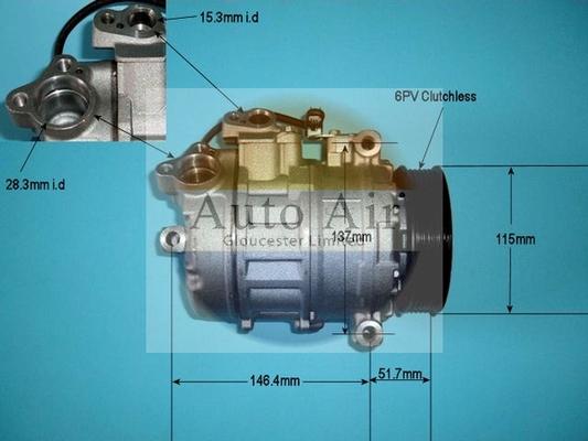 Auto Air Gloucester 14-9644P - Компрессор кондиционера unicars.by