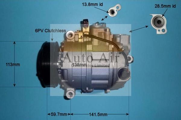 Auto Air Gloucester 14-9652P - Компрессор кондиционера unicars.by