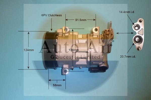 Auto Air Gloucester 14-9638P - Компрессор кондиционера unicars.by