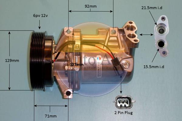 Auto Air Gloucester 14-9672P - Компрессор кондиционера unicars.by