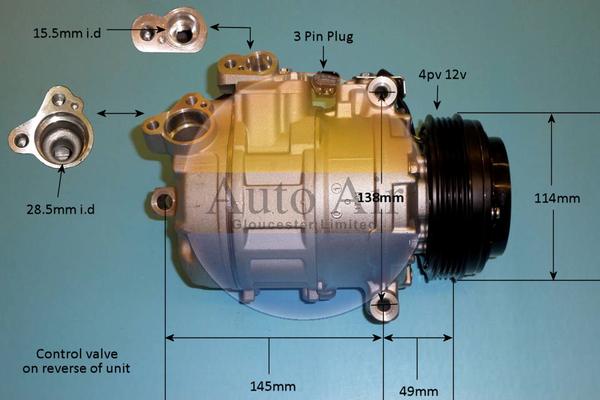 Auto Air Gloucester 14-9152P - Компрессор кондиционера unicars.by