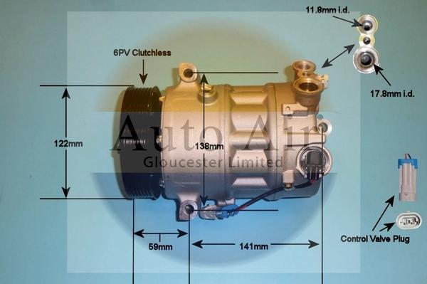 Auto Air Gloucester 14-9742p - Компрессор кондиционера unicars.by