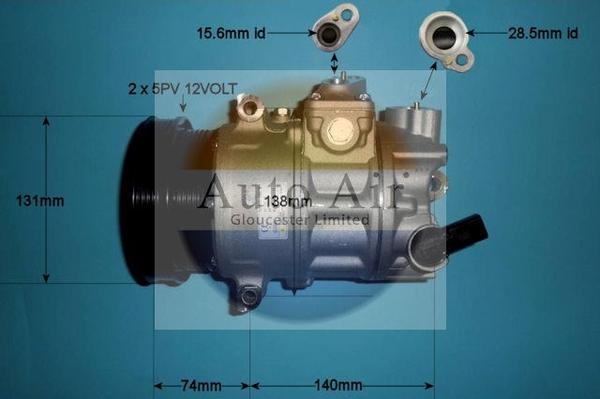 Auto Air Gloucester 14-9765P - Компрессор кондиционера unicars.by