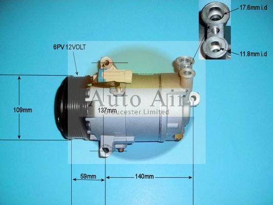 Auto Air Gloucester 14-9711P - Компрессор кондиционера unicars.by