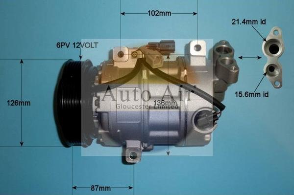 Auto Air Gloucester 14-9733P - Компрессор кондиционера unicars.by