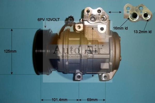 Auto Air Gloucester 14-9726P - Компрессор кондиционера unicars.by