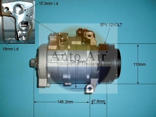 Auto Air Gloucester 14-9722 - Компрессор кондиционера unicars.by