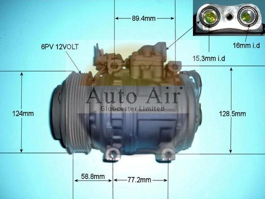 Auto Air Gloucester 14-6240R - Компрессор кондиционера unicars.by