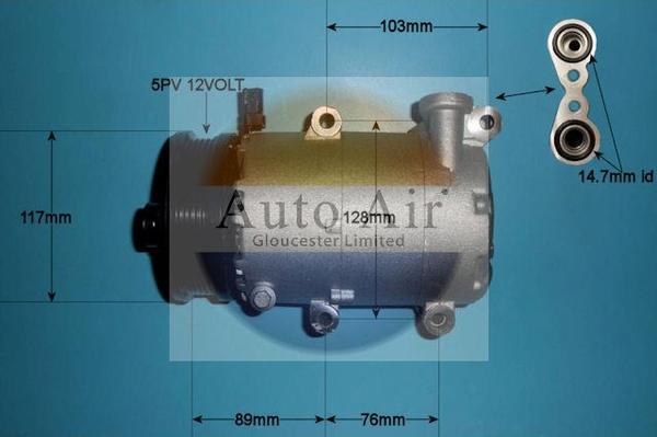 Auto Air Gloucester 14-0099P - Компрессор кондиционера unicars.by