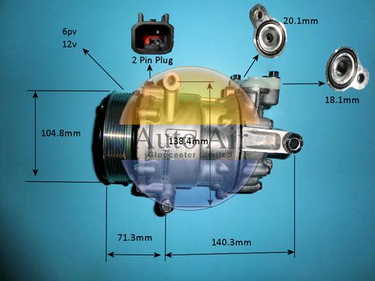 Auto Air Gloucester 14-0057P - Компрессор кондиционера unicars.by