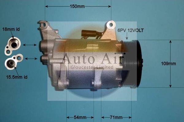 Auto Air Gloucester 14-0007P - Компрессор кондиционера unicars.by