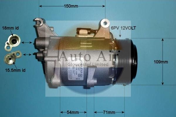 Auto Air Gloucester 14-0007 - Компрессор кондиционера unicars.by