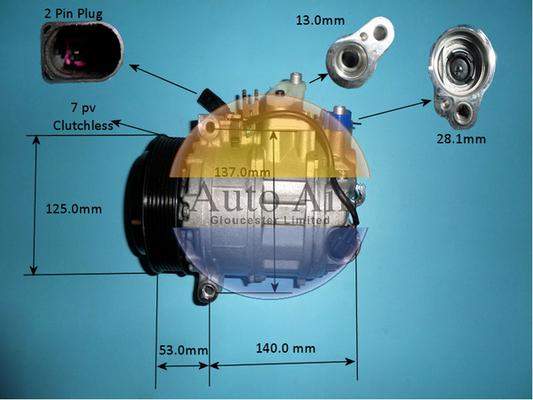 Auto Air Gloucester 14-0351P - Компрессор кондиционера unicars.by