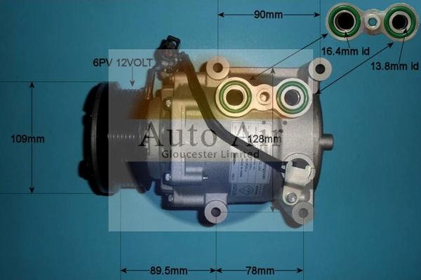 Auto Air Gloucester 14-0322P - Компрессор кондиционера unicars.by