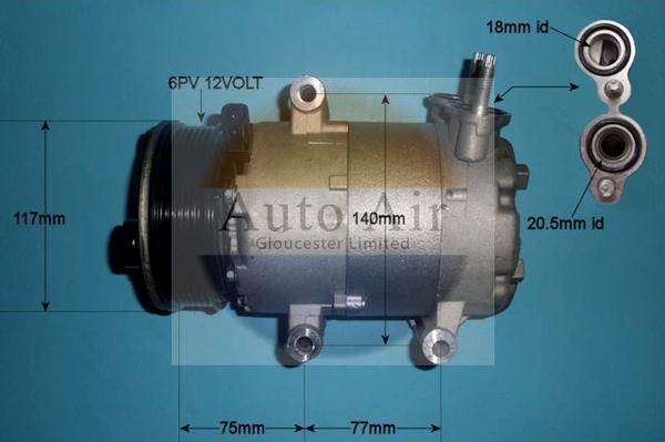 Auto Air Gloucester 14-0232P - Компрессор кондиционера unicars.by