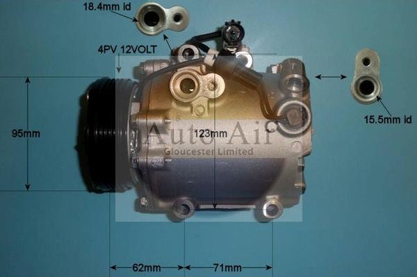 Auto Air Gloucester 14-0237P - Компрессор кондиционера unicars.by