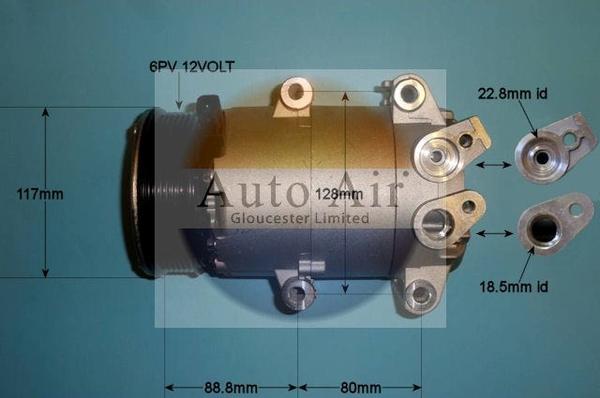 Auto Air Gloucester 14-1054P - Компрессор кондиционера unicars.by