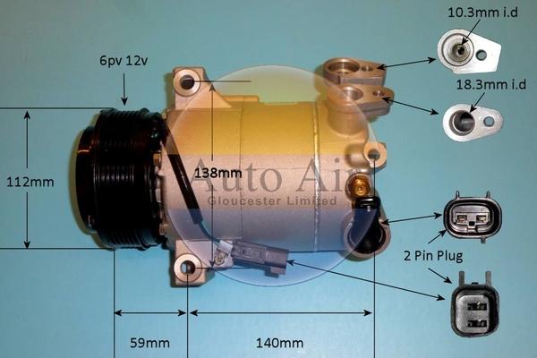 Auto Air Gloucester 14-1055p - Компрессор кондиционера unicars.by