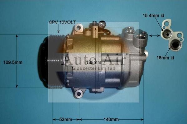 Auto Air Gloucester 14-1145P - Компрессор кондиционера unicars.by