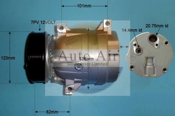 Auto Air Gloucester 14-1118P - Компрессор кондиционера unicars.by