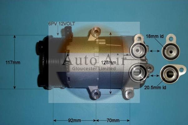 Auto Air Gloucester 14-1138P - Компрессор кондиционера unicars.by