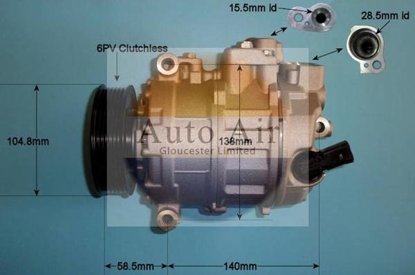 Auto Air Gloucester 14-1126P - Компрессор кондиционера unicars.by