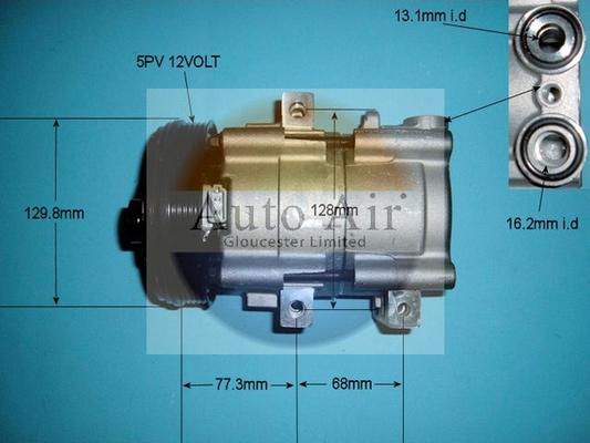 Auto Air Gloucester 14-1843 - Компрессор кондиционера unicars.by