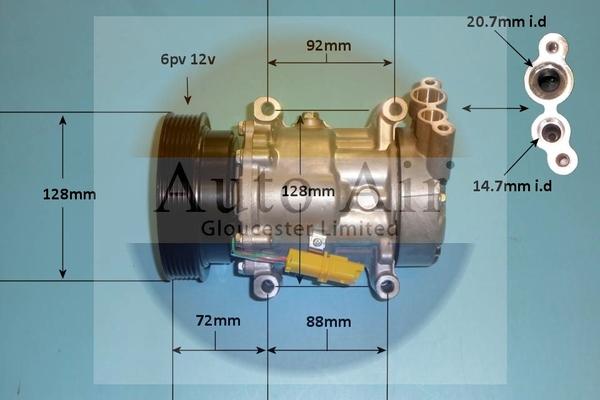 Auto Air Gloucester 14-1833P - Компрессор кондиционера unicars.by