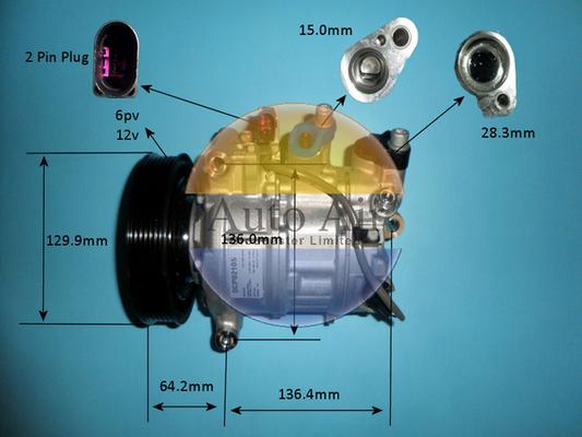 Auto Air Gloucester 14-1257P - Компрессор кондиционера unicars.by