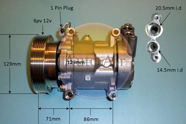 Auto Air Gloucester 14-1202P - Компрессор кондиционера unicars.by