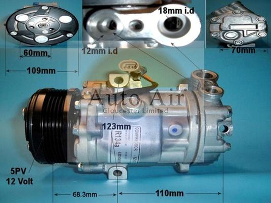 Auto Air Gloucester 14-1232P - Компрессор кондиционера unicars.by