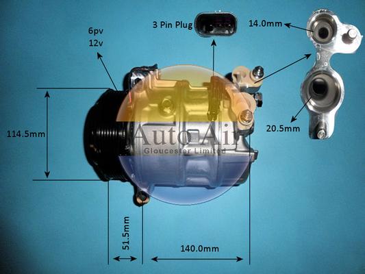 Auto Air Gloucester 14-1769 - Компрессор кондиционера unicars.by