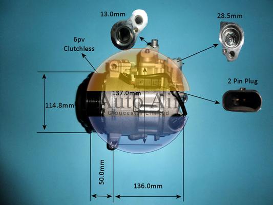 Auto Air Gloucester 14-1767P - Компрессор кондиционера unicars.by