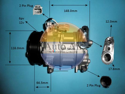 Auto Air Gloucester 14-8724P - Компрессор кондиционера unicars.by