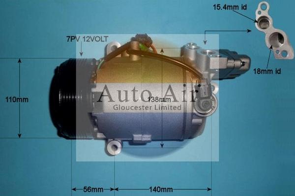 Auto Air Gloucester 14-2084P - Компрессор кондиционера unicars.by