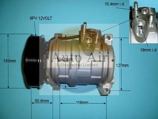 Auto Air Gloucester 14-2203P - Компрессор кондиционера unicars.by