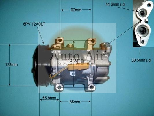 Auto Air Gloucester 14-7482P - Компрессор кондиционера unicars.by