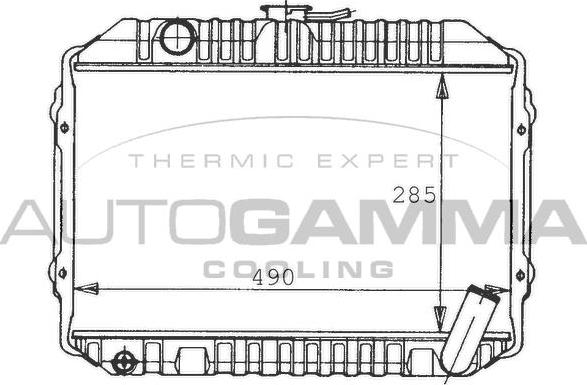 Autogamma 100437 - Радиатор, охлаждение двигателя unicars.by